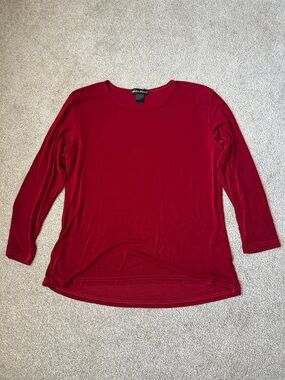 Made In Heaven Red Long Sleeve Crewneck Top